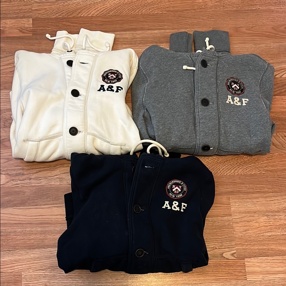Abercrombie & Fitch Gray Hoodie with Logo